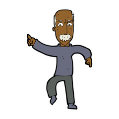 Fototapeta premium cartoon angry old man