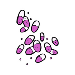 cartoon medical pills