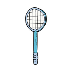 cartoon old tennis racket