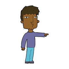 cartoon pointing man
