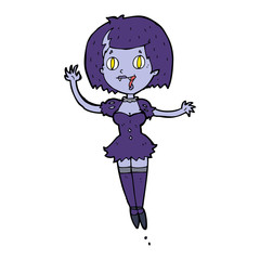 cartoon happy vampire girl