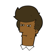 cartoon man narrowing eyes