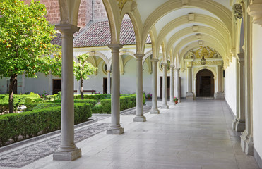 Granada - atrium of church Monasterio de la Cartuja. - obrazy, fototapety, plakaty