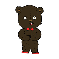 cartoon teddy black bear