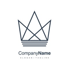Fototapeta premium Crown logo icon vector