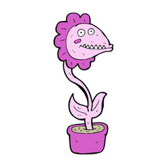 cartoon monster plant