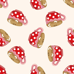 hot coffee drink , cartoon sticker icon