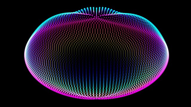 Blue pink flat sphere 