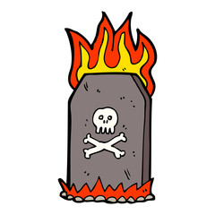 cartoon spooky grave