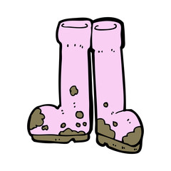 cartoon muddy boots