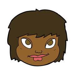 cartoon female face