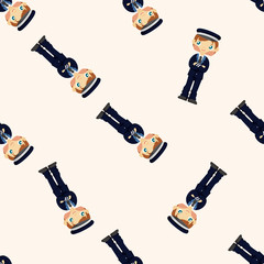 flight captain ,seamless pattern