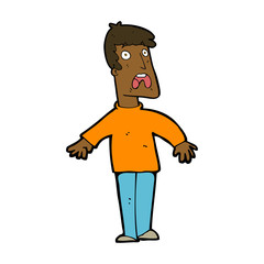 Fototapeta premium cartoon terrified man