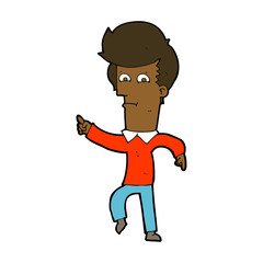 cartoon man pointing
