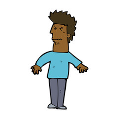 cartoon stressed man