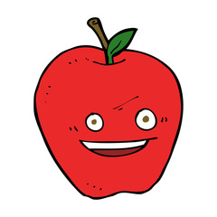 cartoon happy apple
