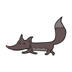 cartoon little wolf