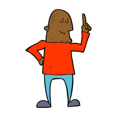cartoon man pointing finger