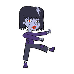 cartoon undead girl