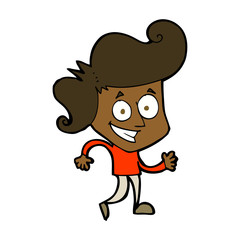 cartoon grinning man