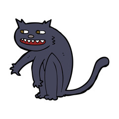 cartoon black cat