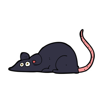 cartoon black rat