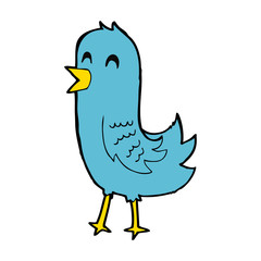 cartoon happy bird