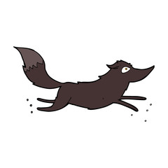 cartoon wolf running