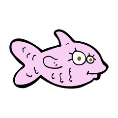 cartoon happy fish