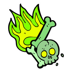 cartoon halloween bone number