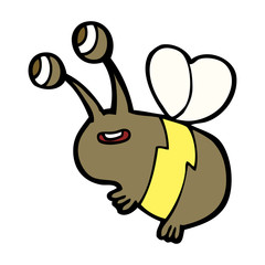 cartoon happy bee
