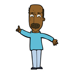 cartoon man issuing stern warning