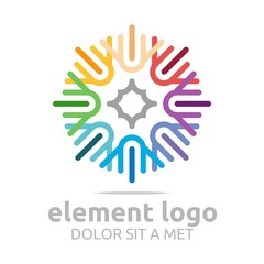 Logo Colorful Elements Lines  Design Abstract