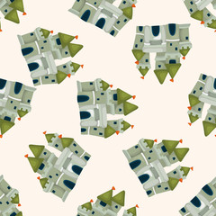 castle ,seamless pattern