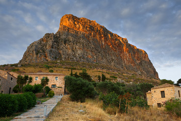 Naklejka na ściany i meble Monemvasia island in Peloponnese, Greece