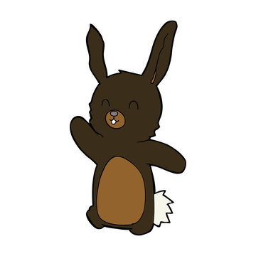 cartoon happy rabbit