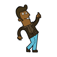 cartoon man giving thumbs up sign