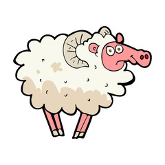cartoon dirty sheep