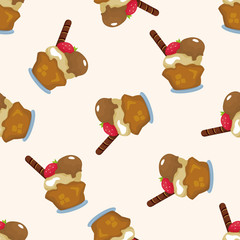 ice cream cartoon ,seamless pattern