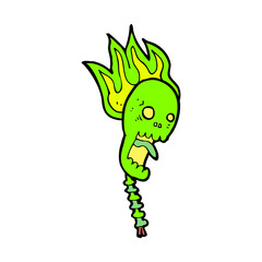 spooky cartoon skull