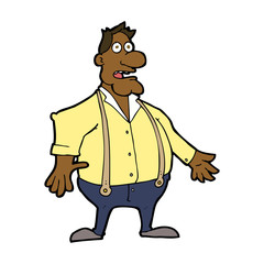 cartoon shocked man