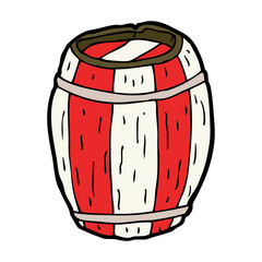 cartoon painted barrel
