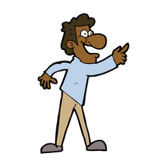 cartoon man pointing and laughing