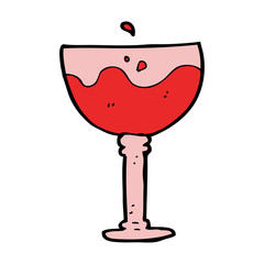 cartoon glass of wine