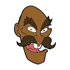 cartoon evil old man face