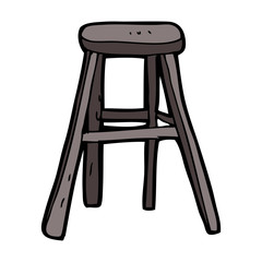 cartoon wooden stool