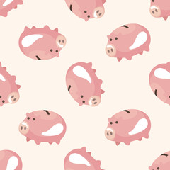piggybank ,seamless pattern