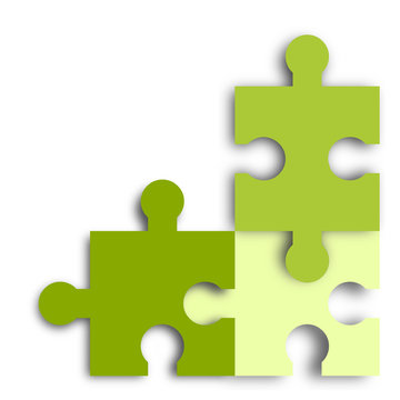 puzzle Elemente grün biologisch drei 