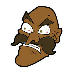 cartoon angry old man