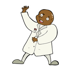cartoon mad scientist